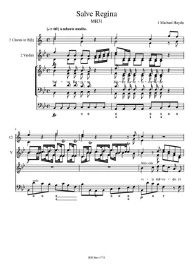 Salve Regina in B flat, MH 31