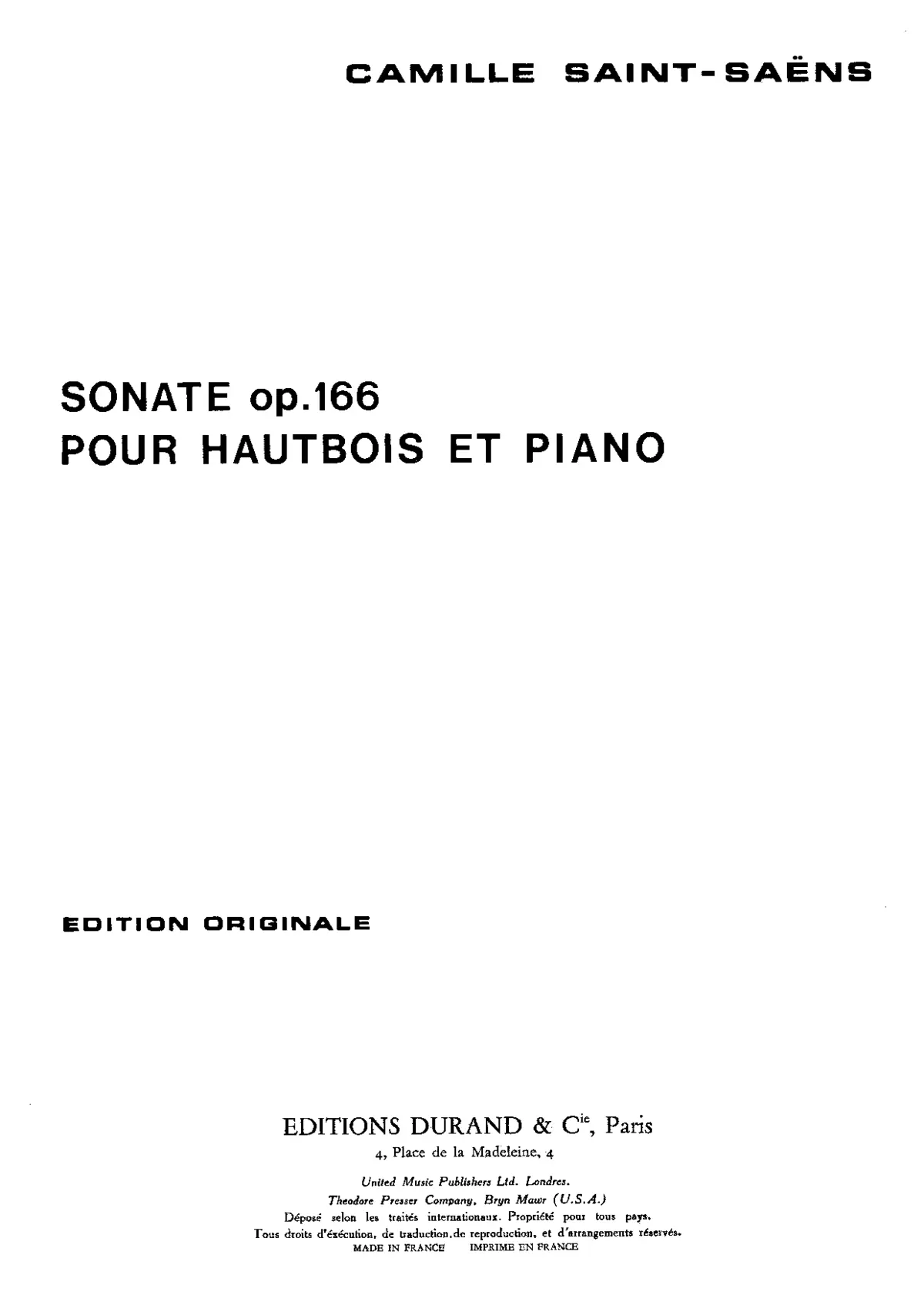Sonata for Oboe and Piano - Page 1