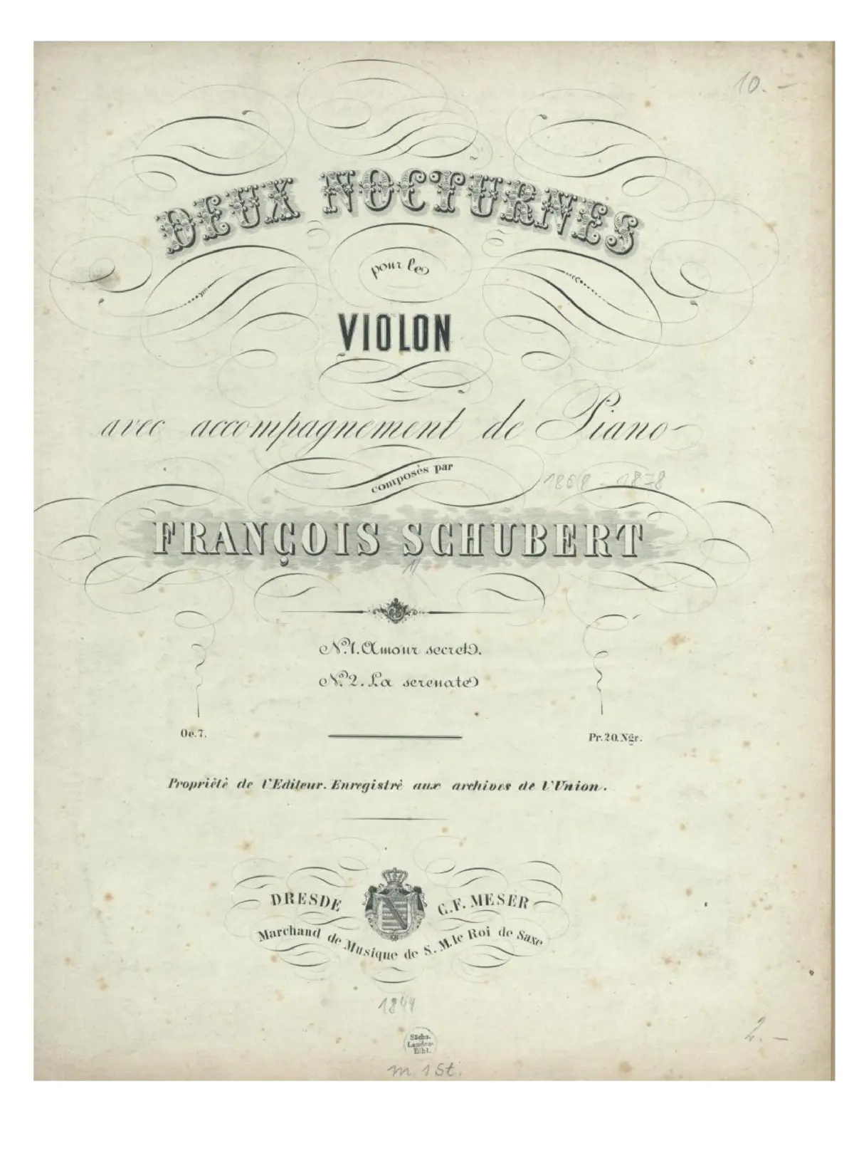 2 Nocturnes, Op.7 - Page 1
