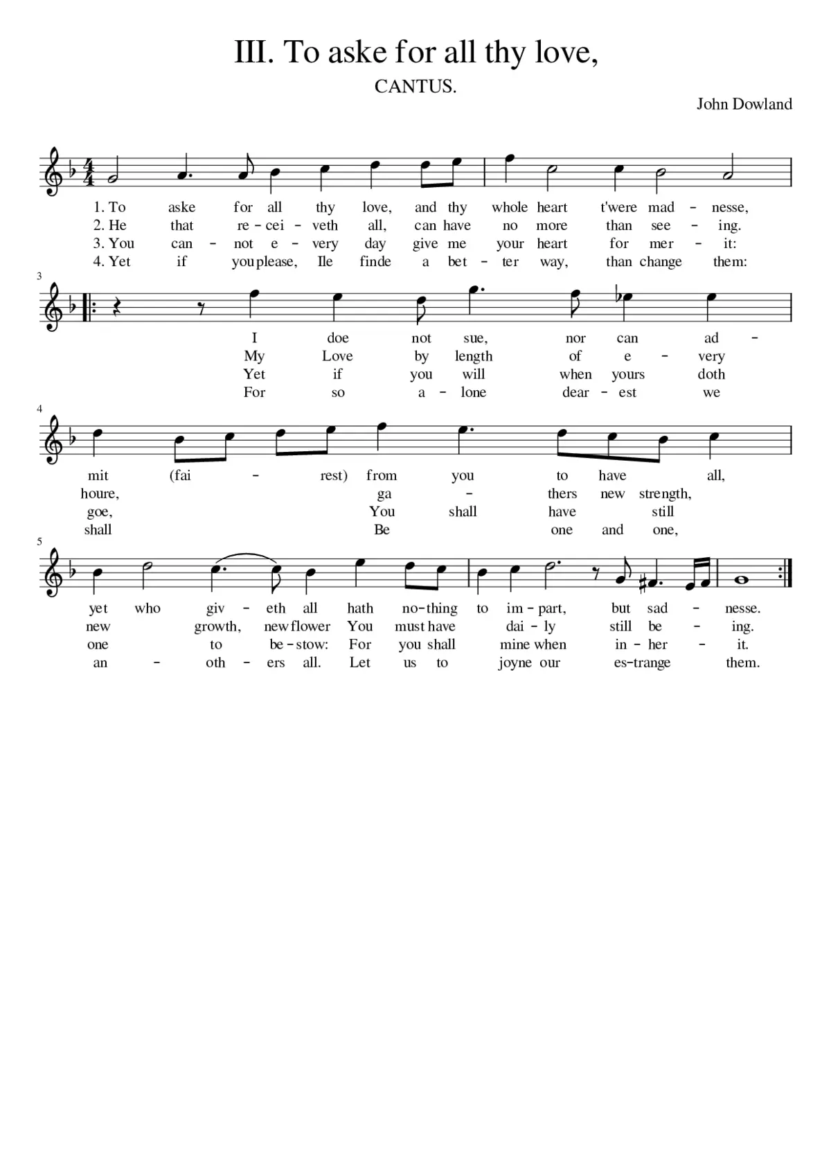 III. To aske for all thy love - Page 1