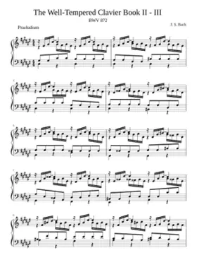 Prelude and Fugue in C-sharp major BWV 872