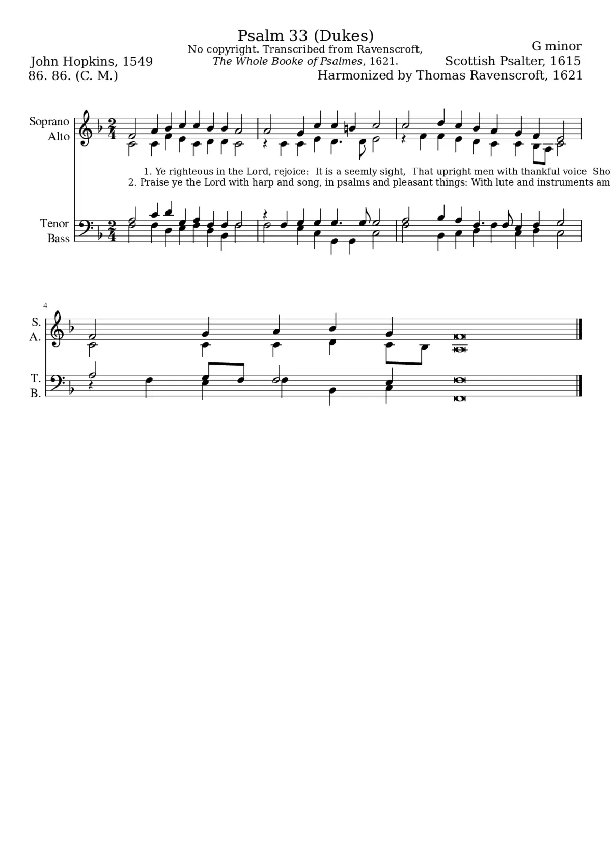 Ye righteous in the Lord rejoice - Page 1