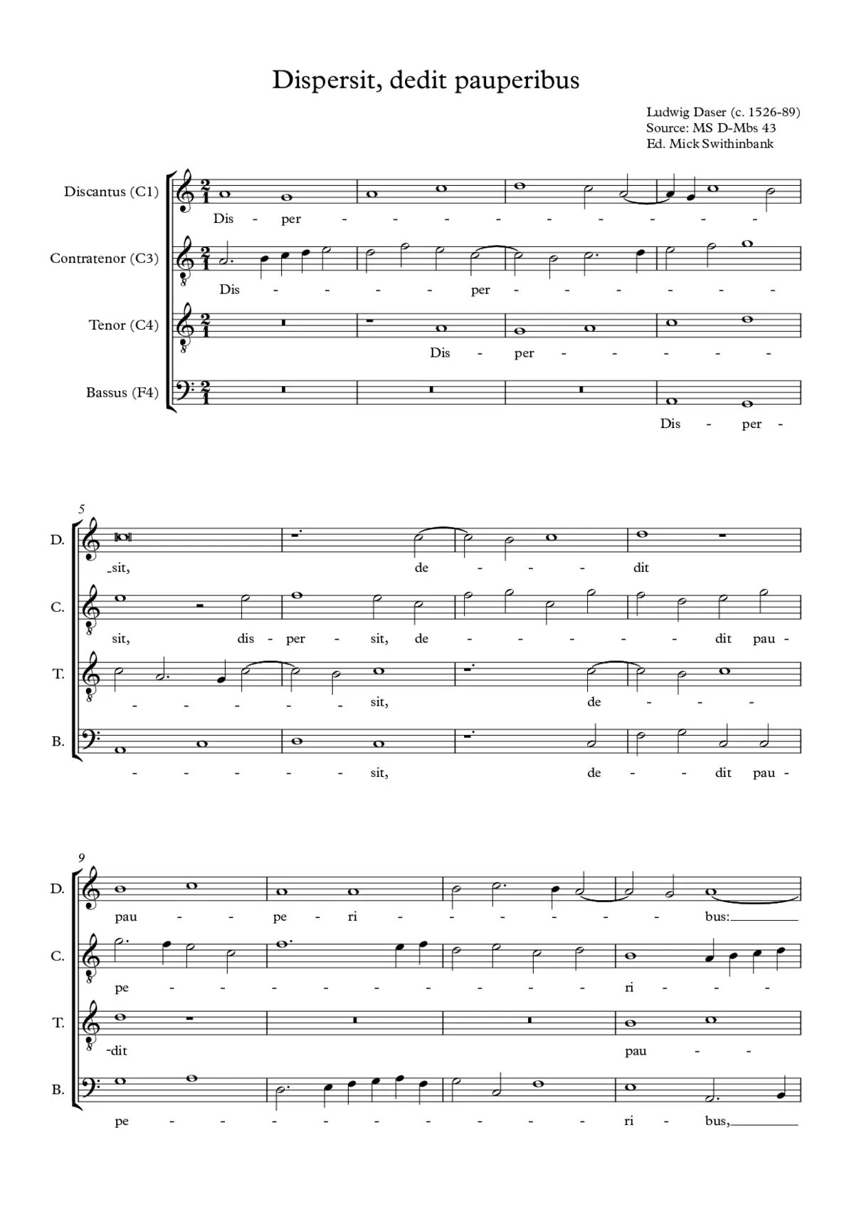 Dispersit, dedit pauperibus - Page 1