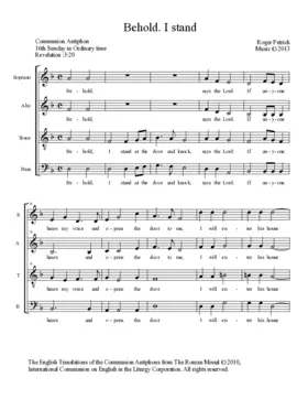 Behold, I stand at the door