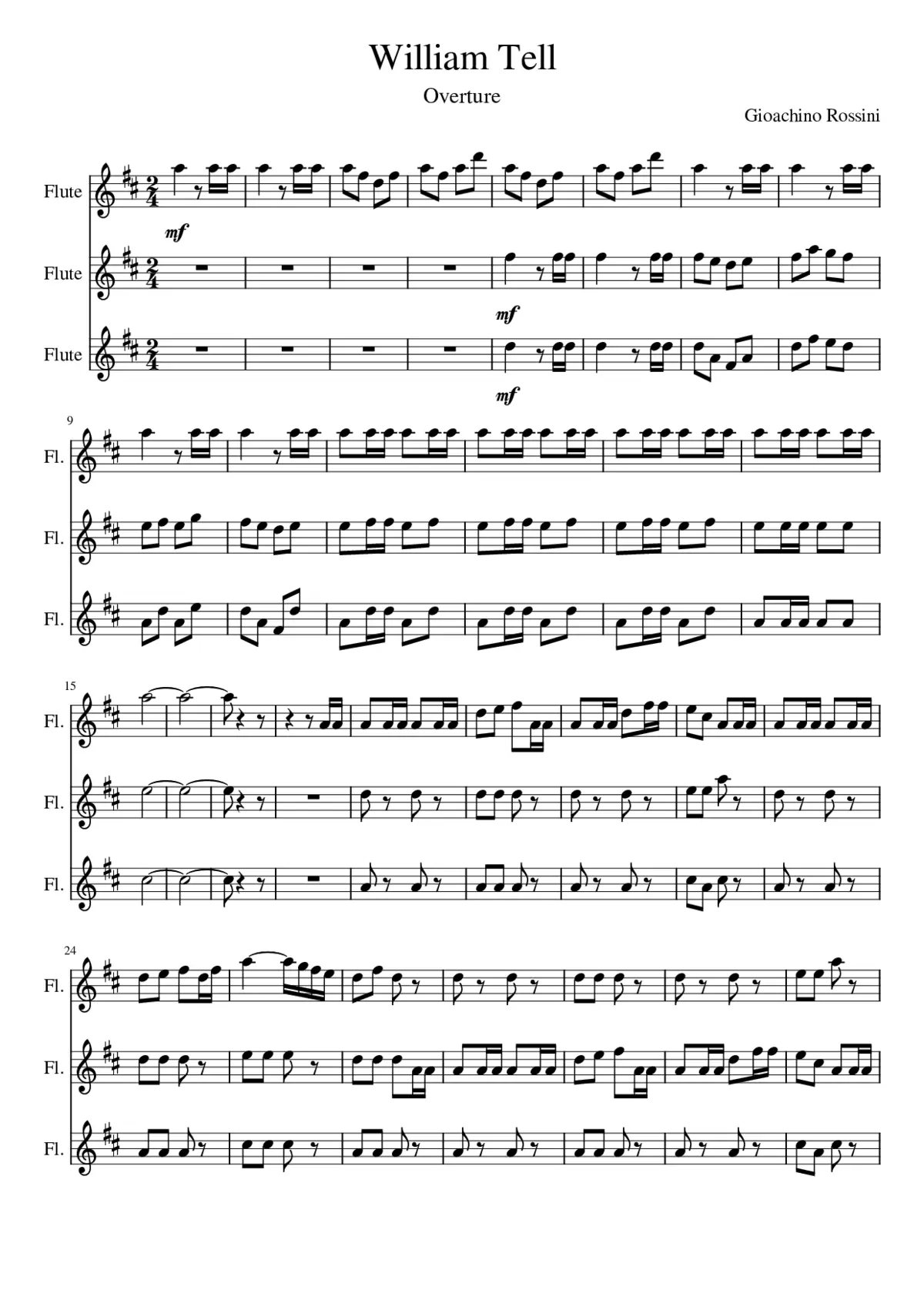 William Tell Overture - Page 1
