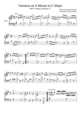 Minuet in G major BWV Anh.114