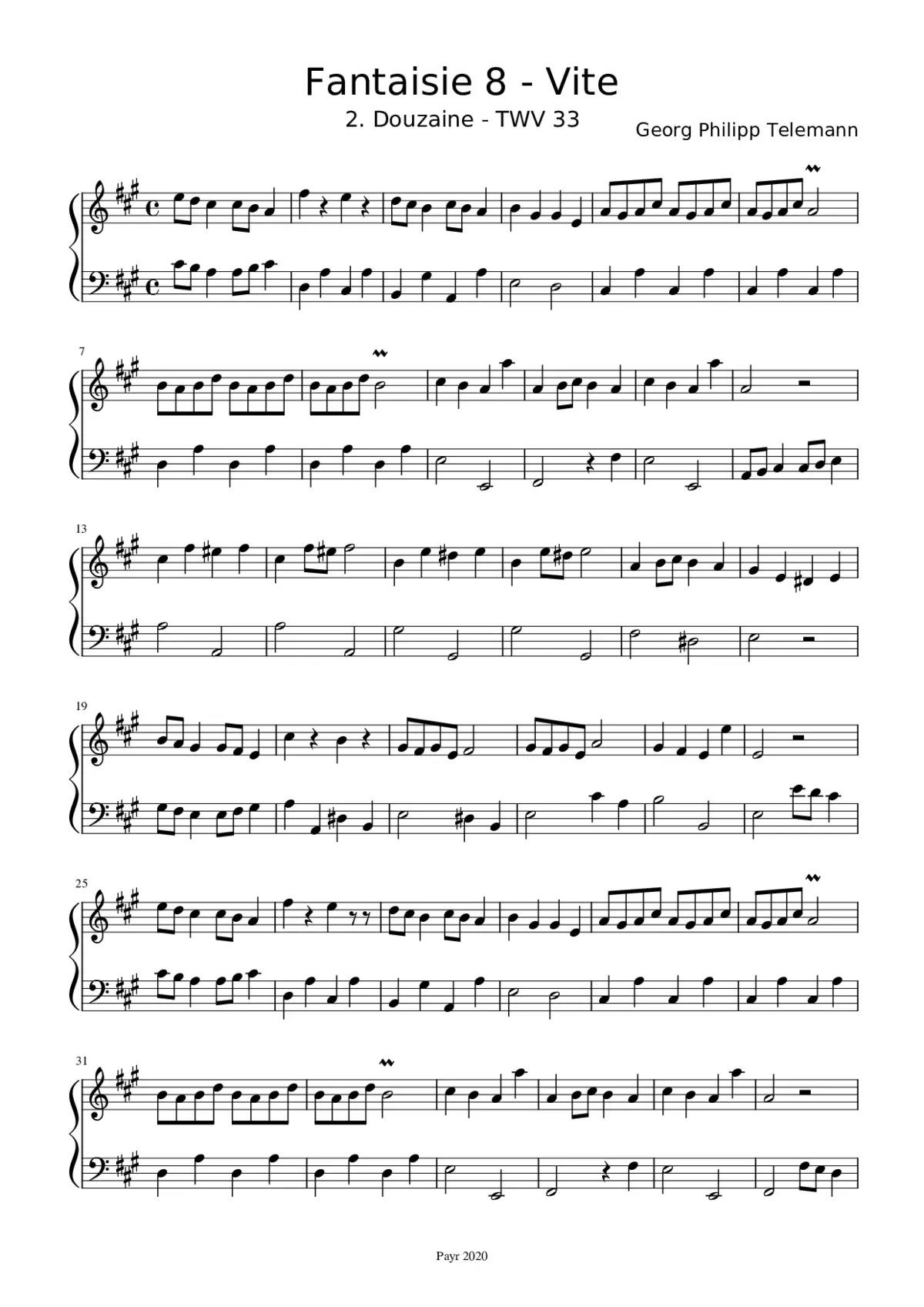 Fantasia TWV 33 - Page 1