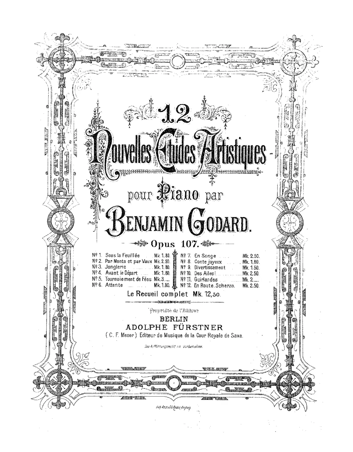 12 Nouvelles Étude Artistiques - Page 1