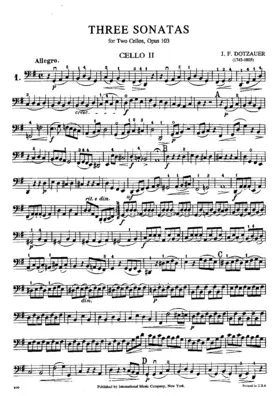 3 Sonatas for 2 Cellos