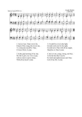 Just as I am, Thine own to be