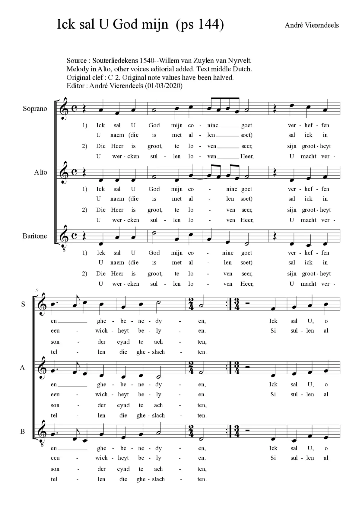 Ic sal u God mijn coninc - Page 1
