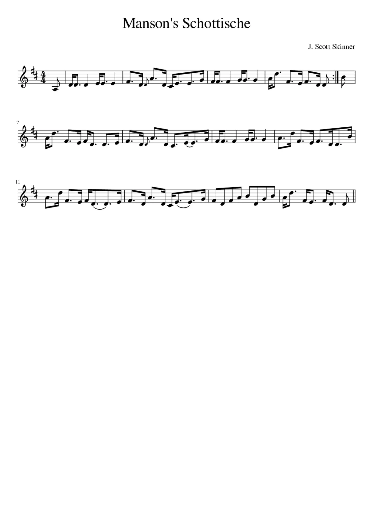 Manson's Schottische - Page 1