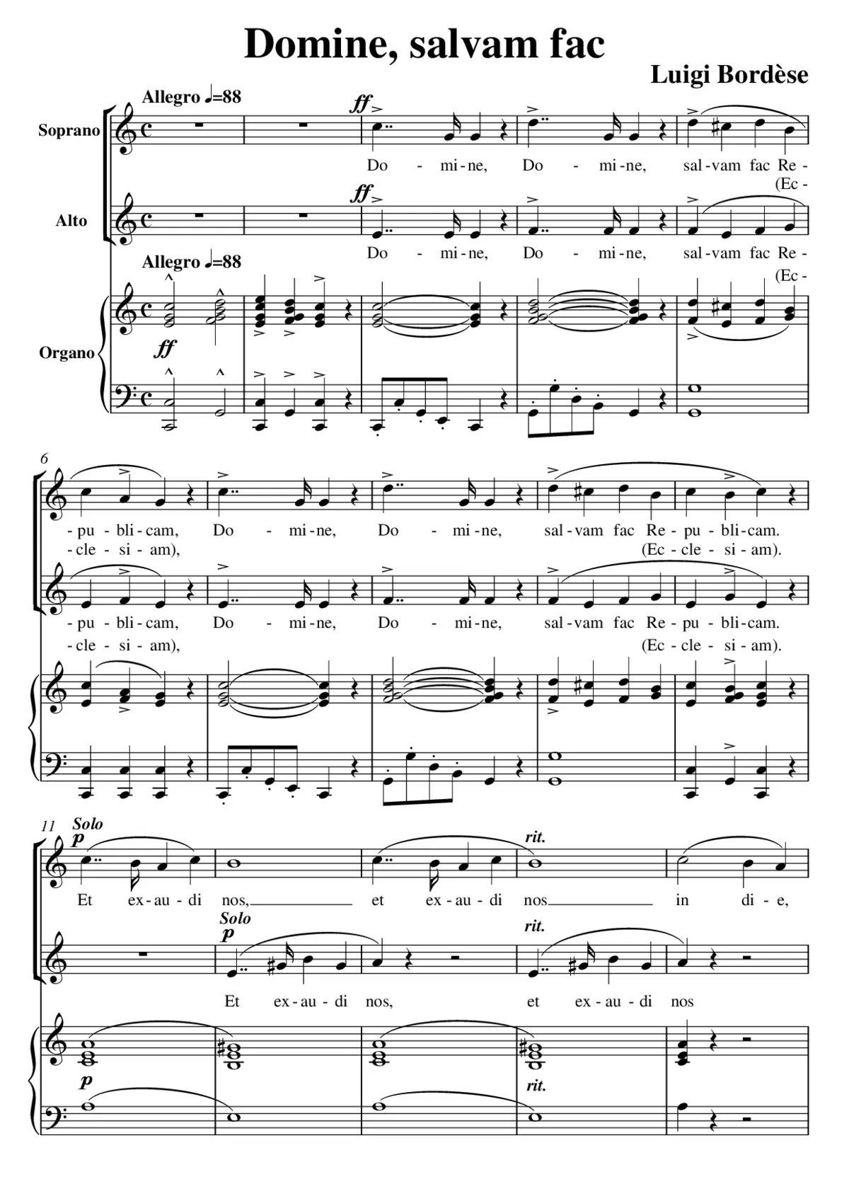 Domine, salvam fac - Page 1