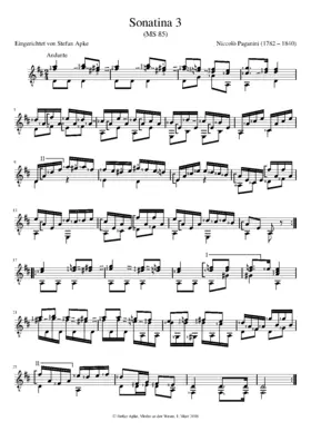 Guitar Sonatina in D major