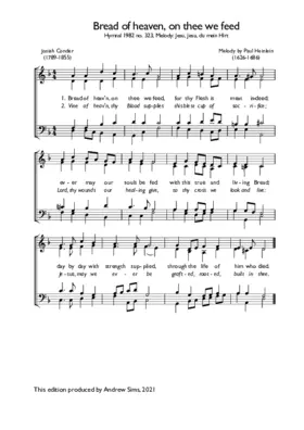 Bread of heaven, on thee we feed