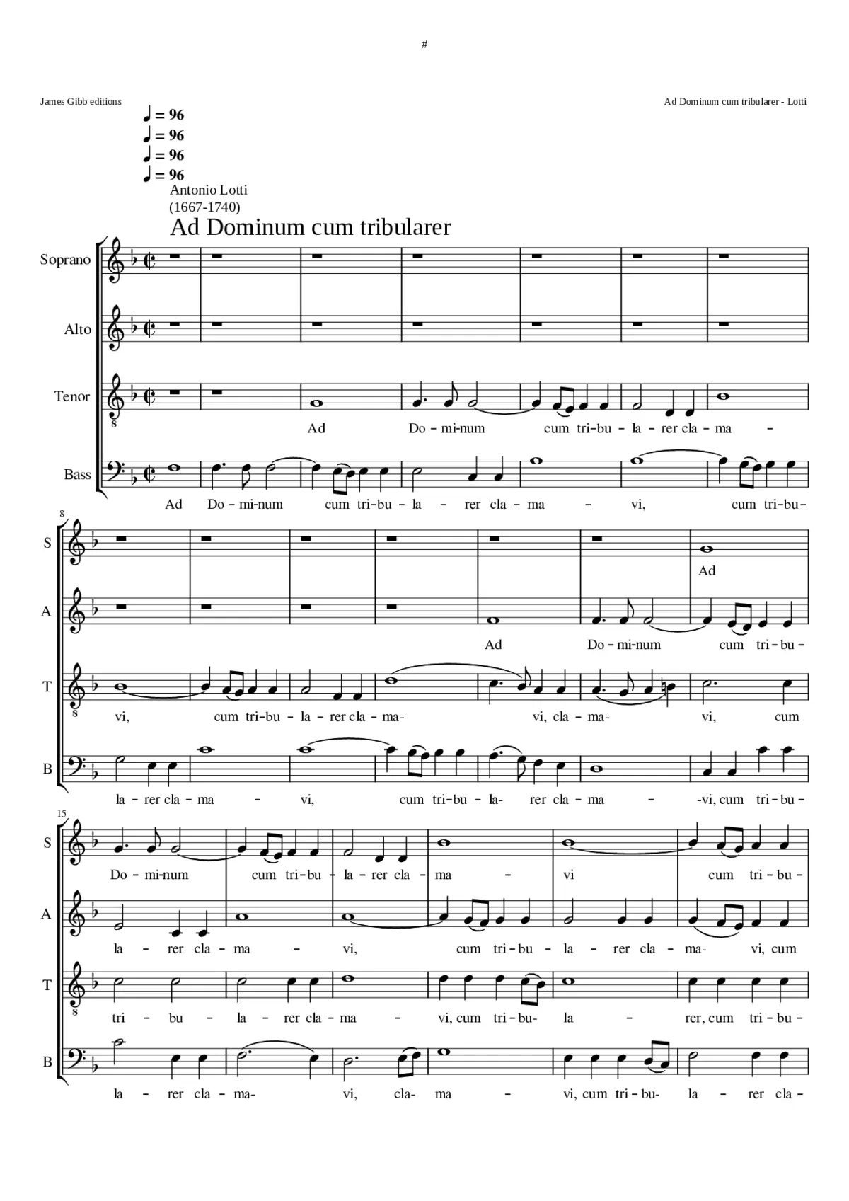 Ad Dominum cum tribularer - Page 1