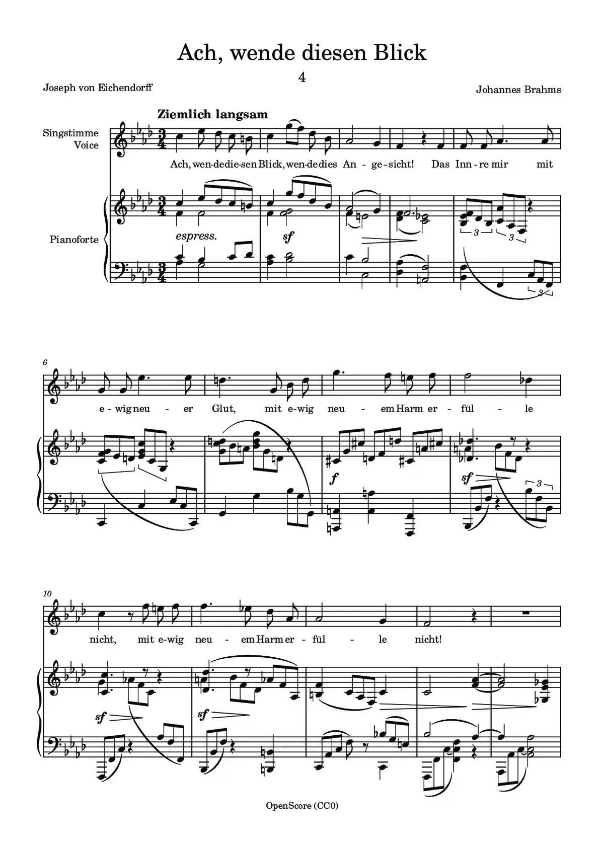 Ach, wende diesen Blick - Page 1