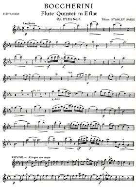 Flute Quintet in E-flat major