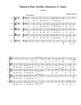 Bastava ben ch'ella ottenesse il vanto