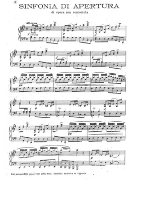 Sinfonia da un'opera non conosciuta