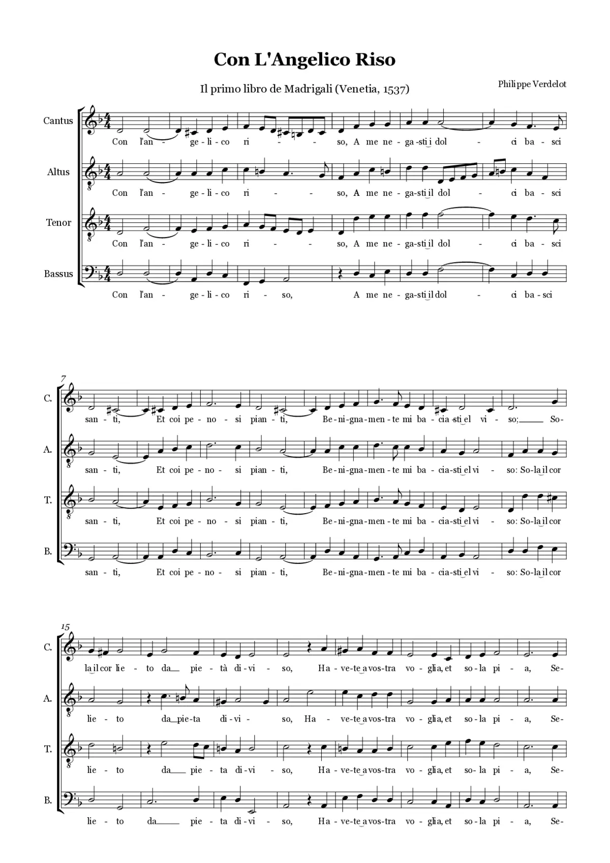 Con l'angelico riso - Page 1