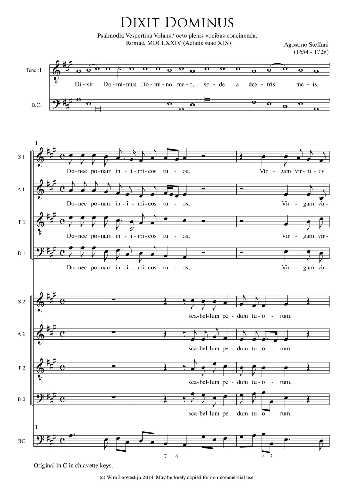 Dixit Dominus - Page 1