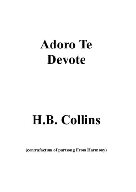Adoro te devote