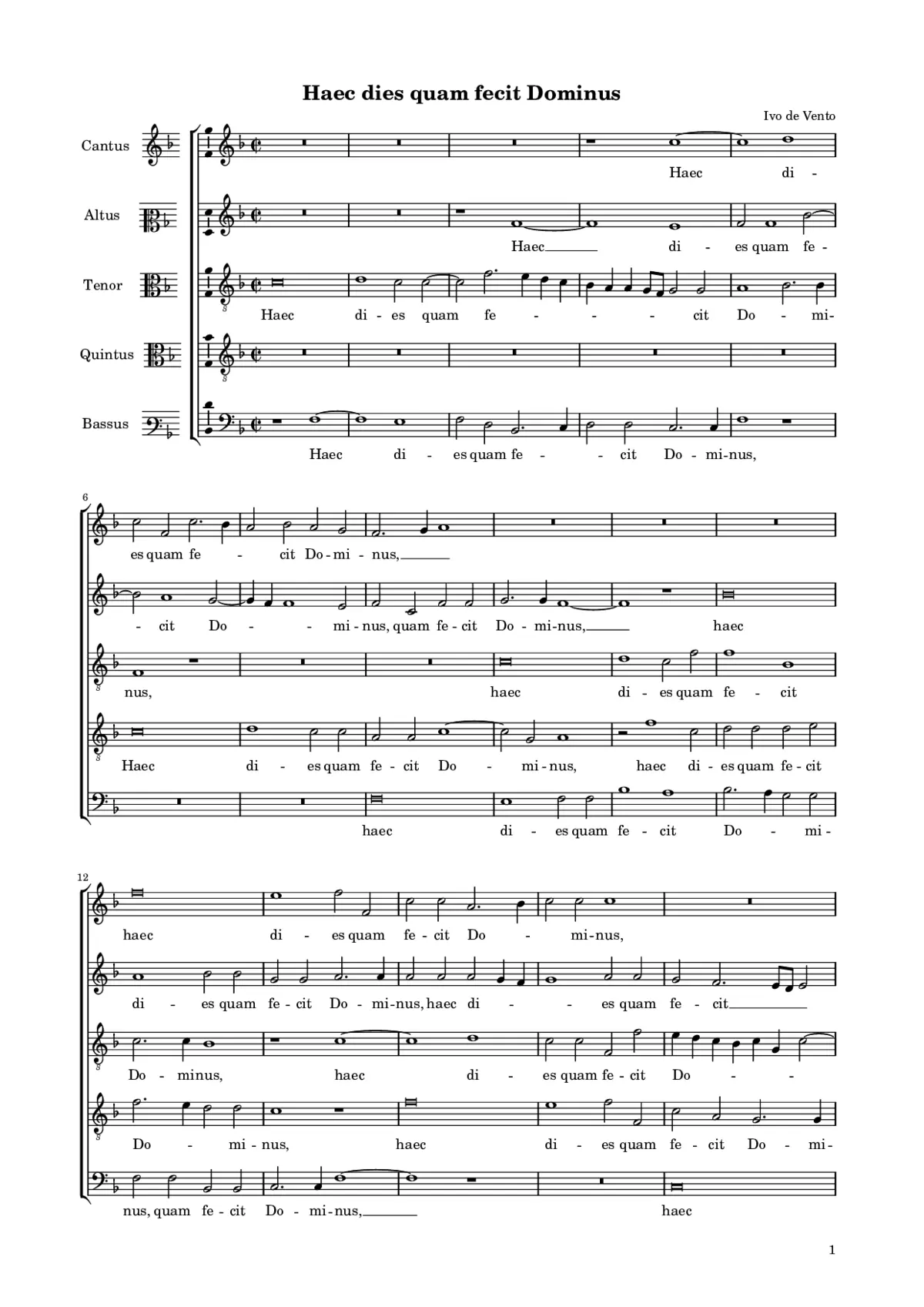 Haec dies quam fecit Dominus - Page 1