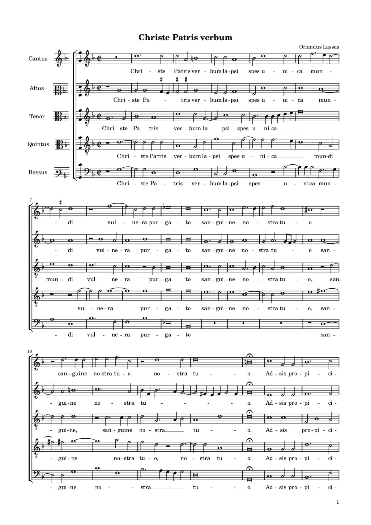 Christe Patris verbum - Page 1