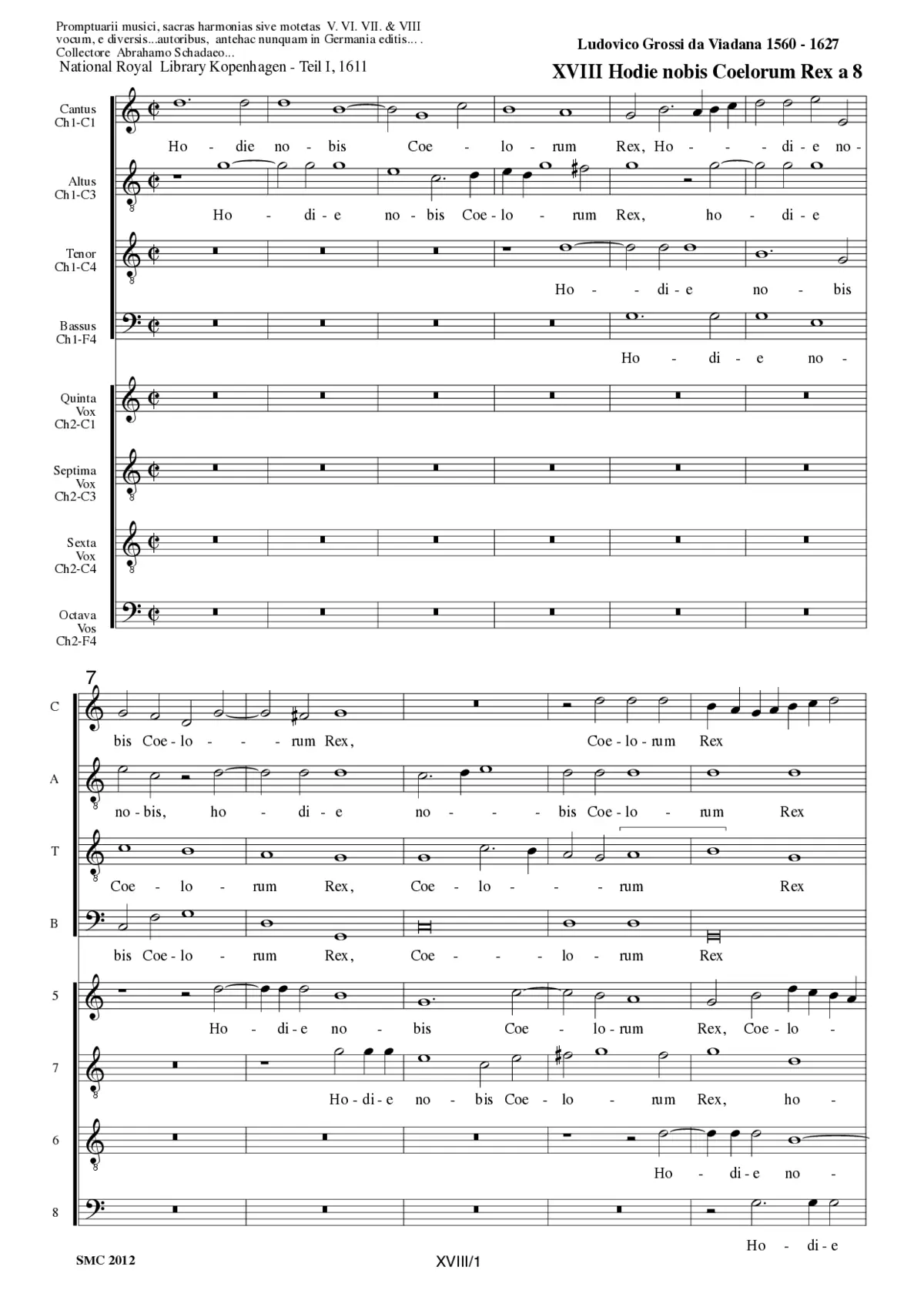 Hodie nobis coelorum rex - Page 1