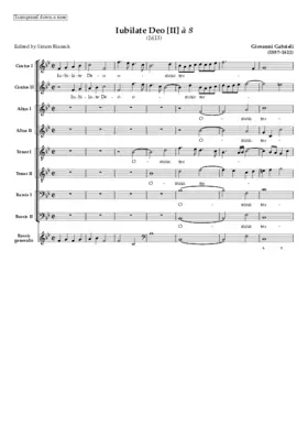 Jubilate Deo, omnis terra a 8