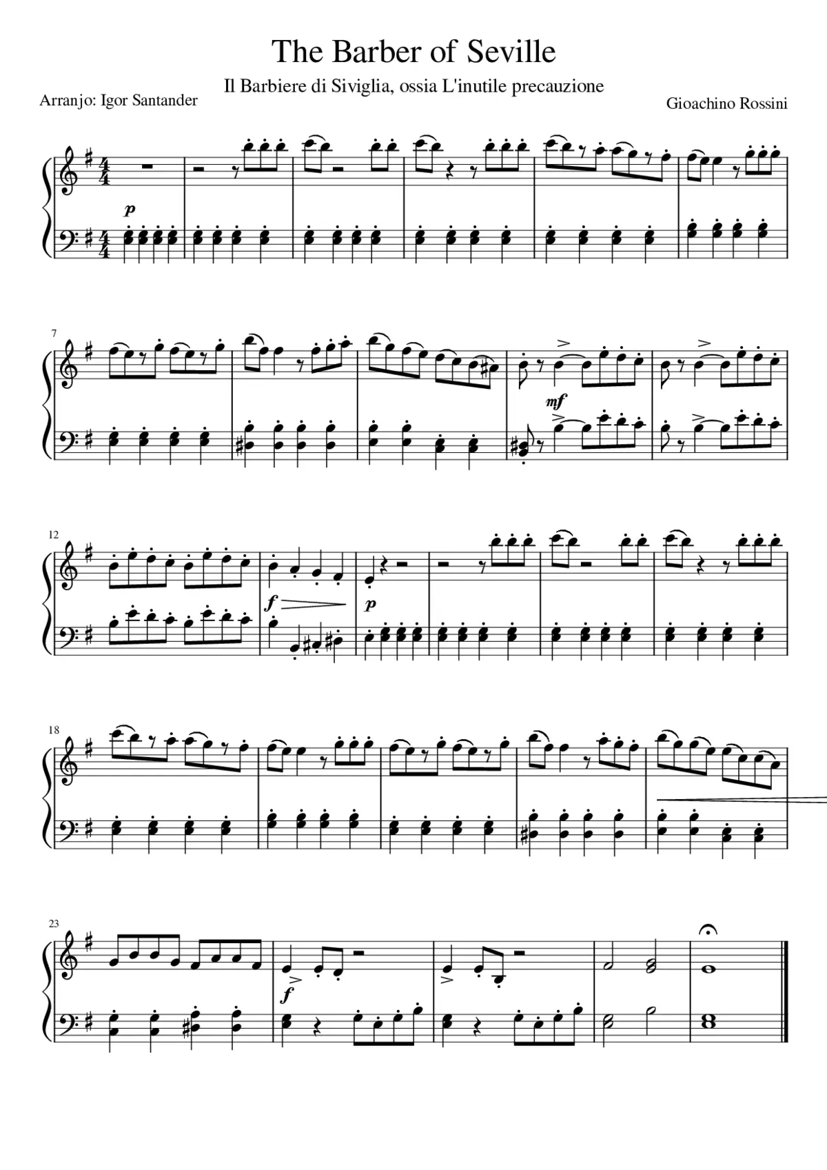 Il barbiere di Siviglia - Page 1