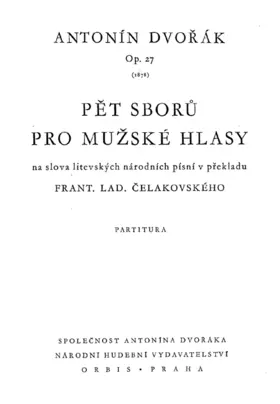 5 Sborů pro mužské hlasy