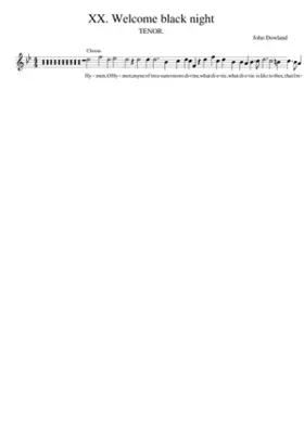 XX. Welcome black night