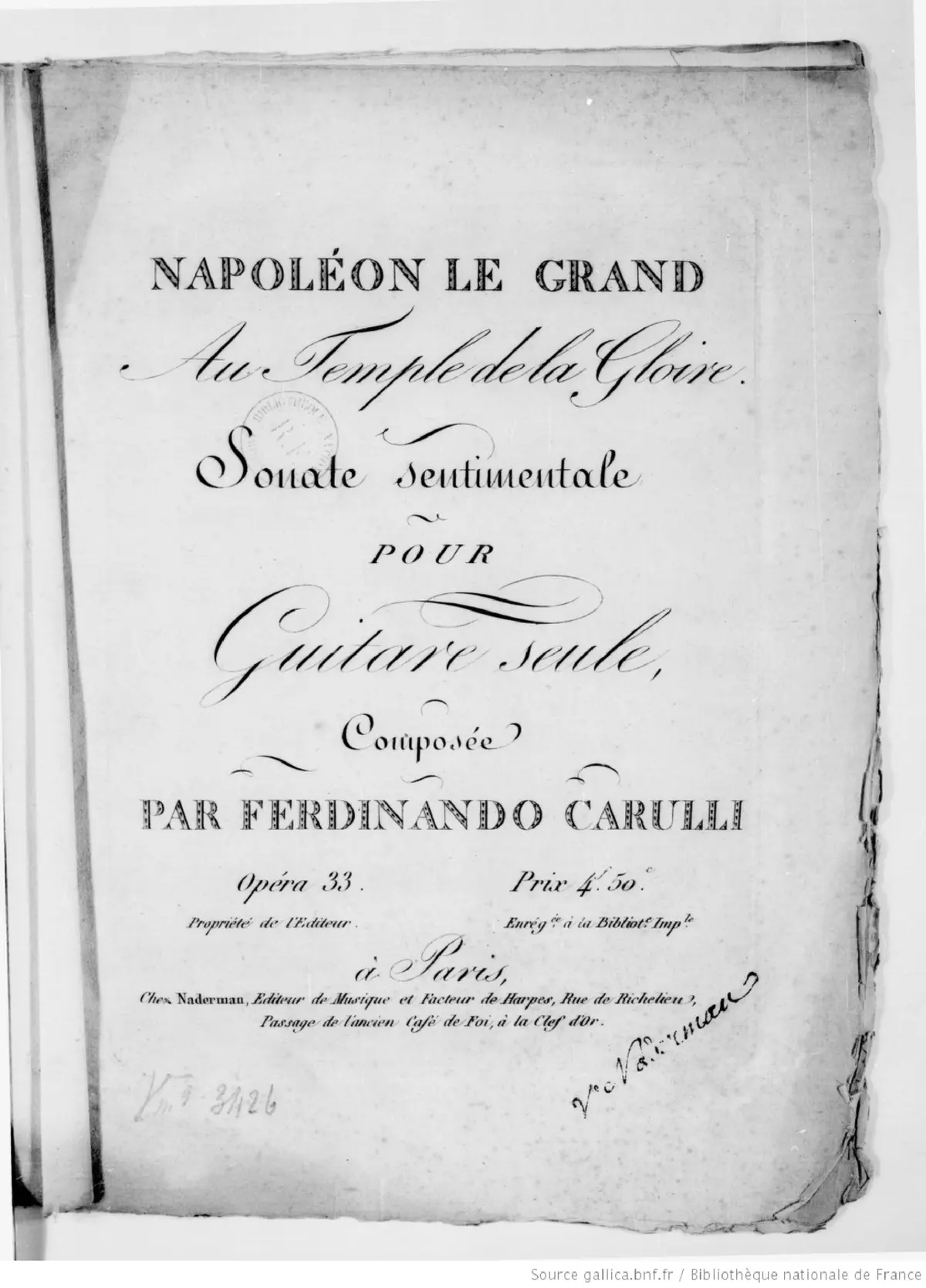 Sonate sentimentale pour Guitare seule - Page 1