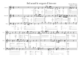 Bel acueil le sergent d'Amours