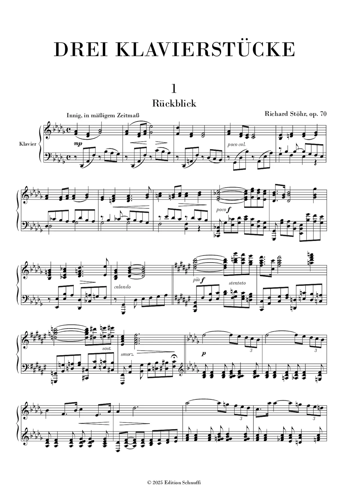 3 Klavierstücke - Page 1