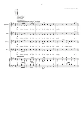 Remember now thy creator