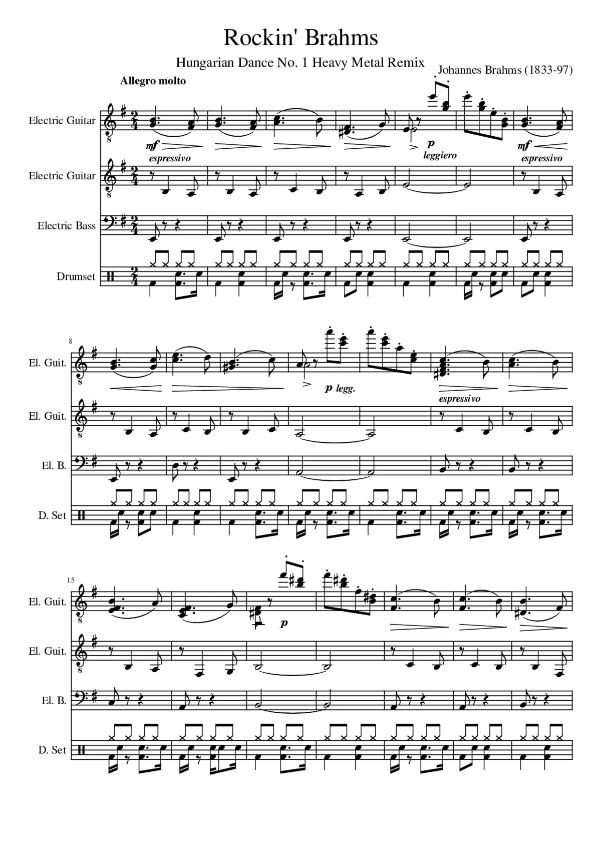21 Hungarian Dances (Piano) WoO 1 - Page 1