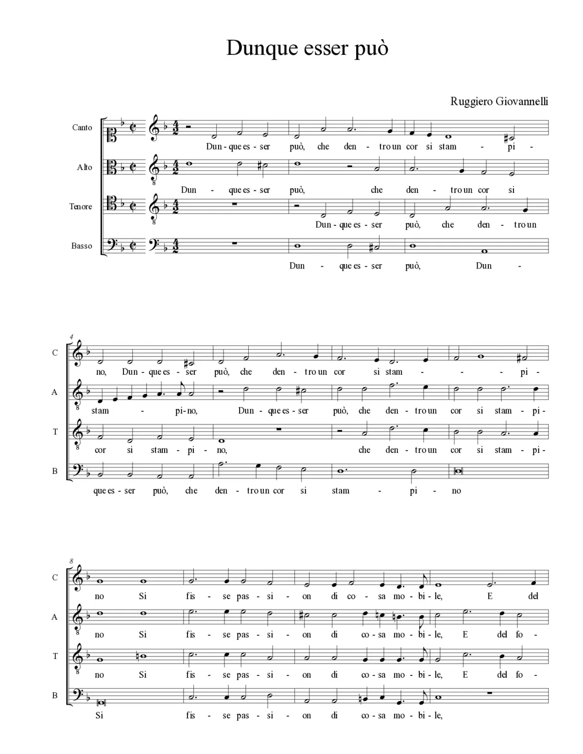 Dunque esser può - Page 1
