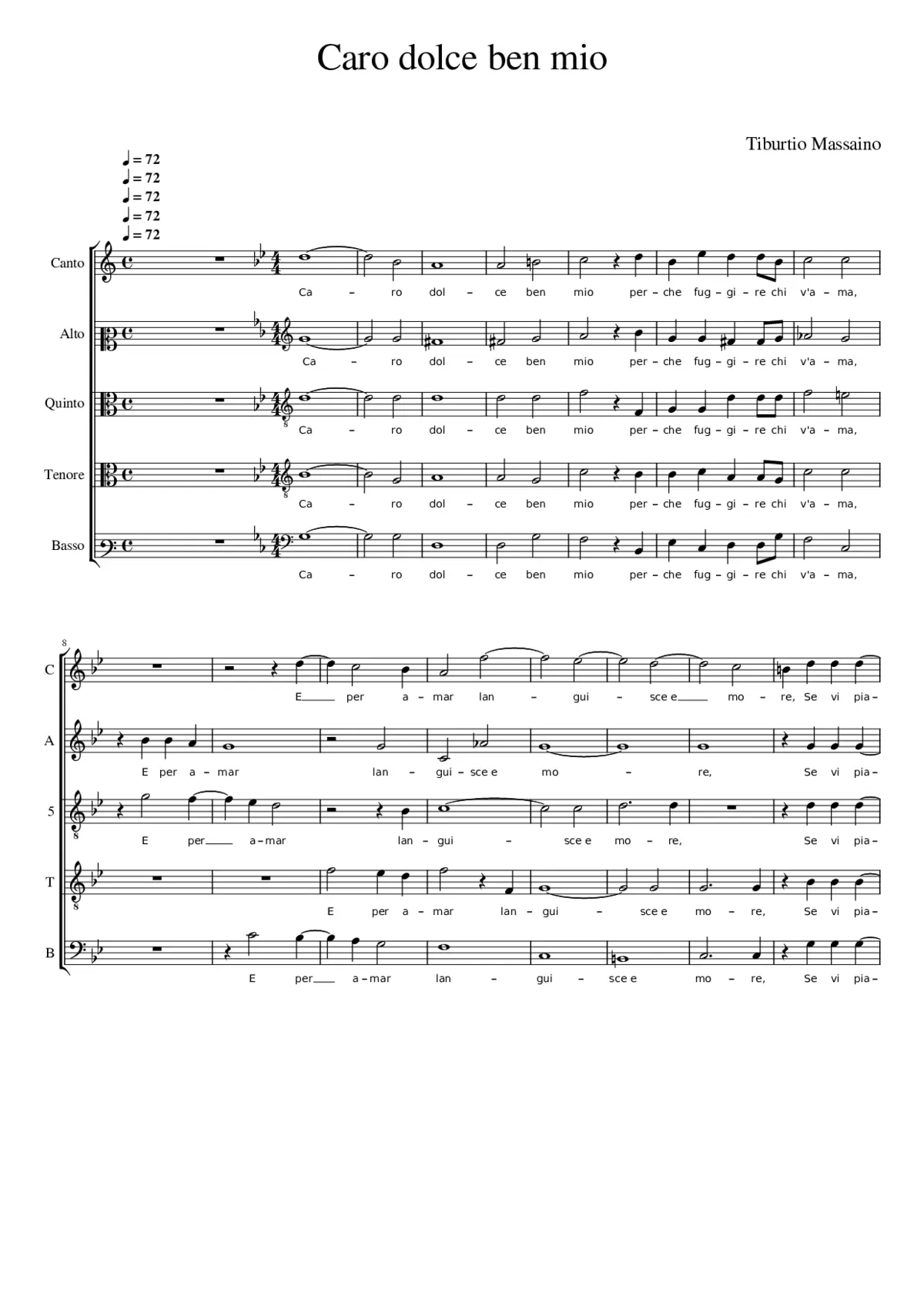 Caro dolce ben mio - Page 1