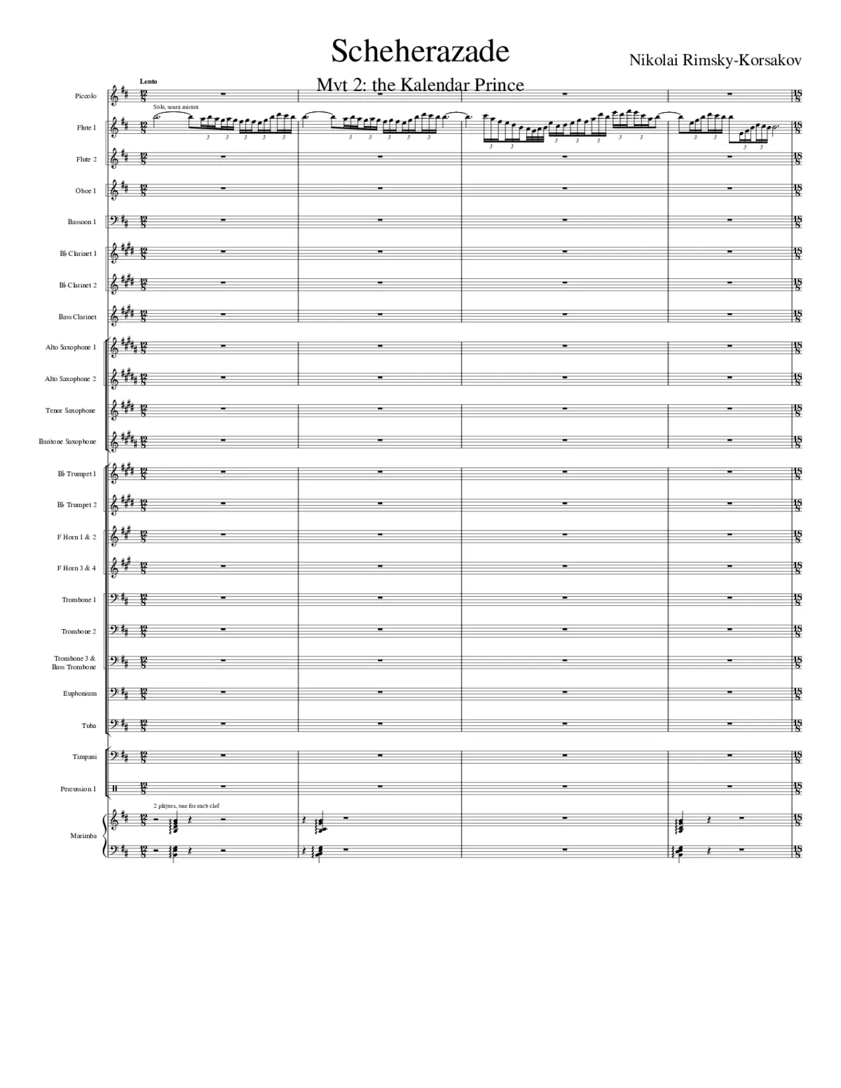 Scheherazade Op.35 - Page 1