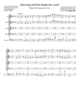 How long wilt thou forget me Lord?