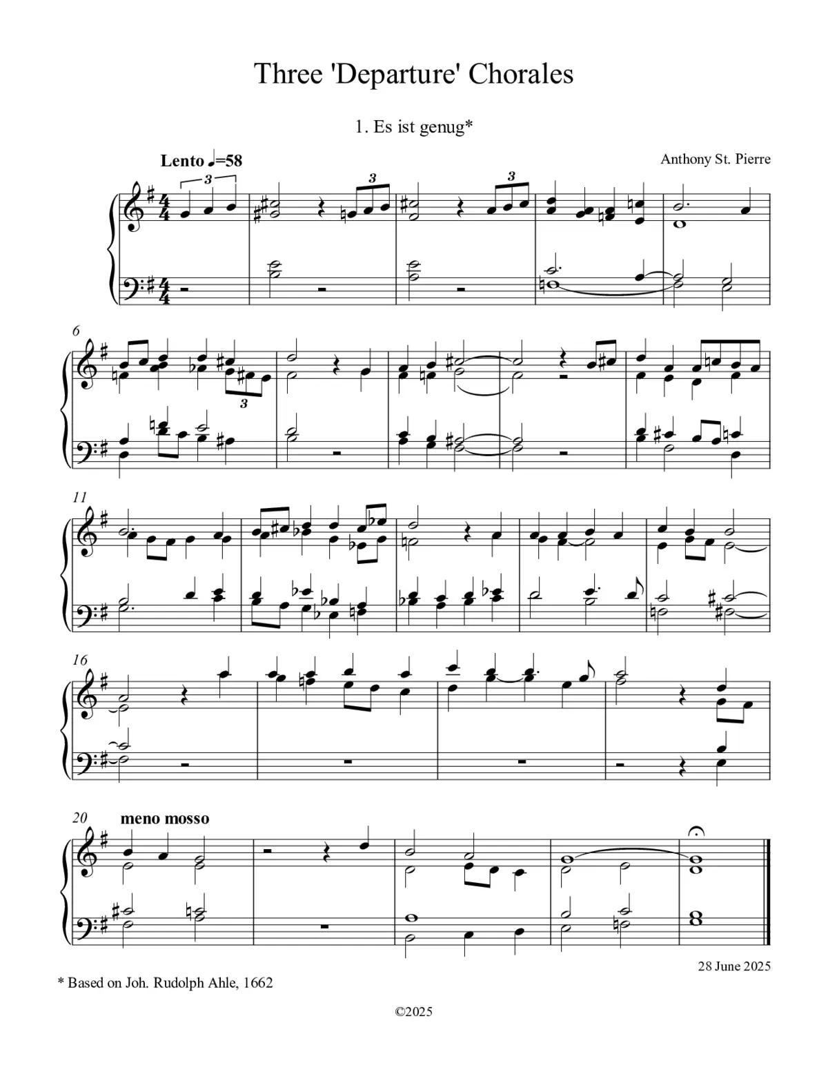 3 'Departure' Chorales - Page 1