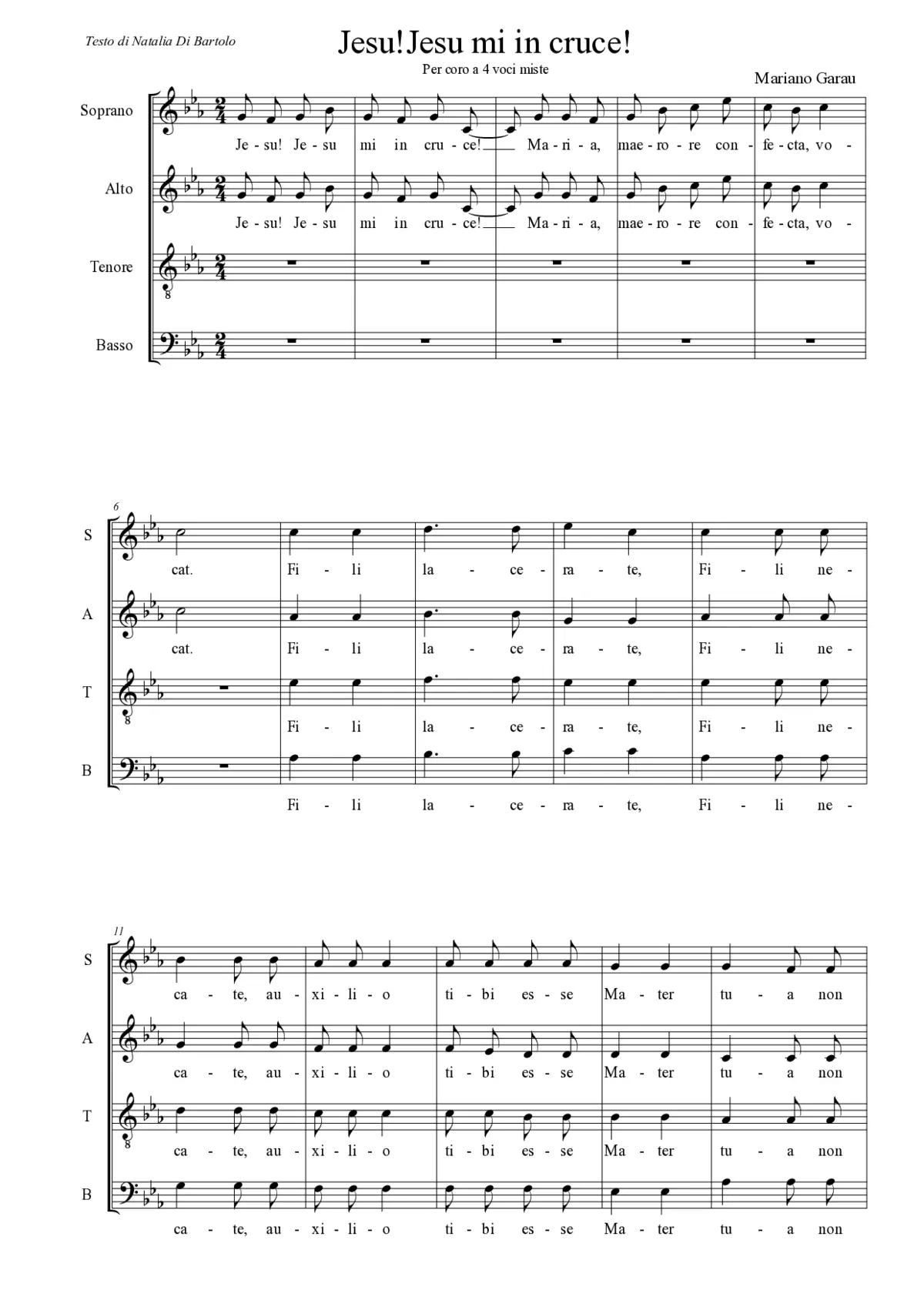 Jesu mi in cruce - Page 1