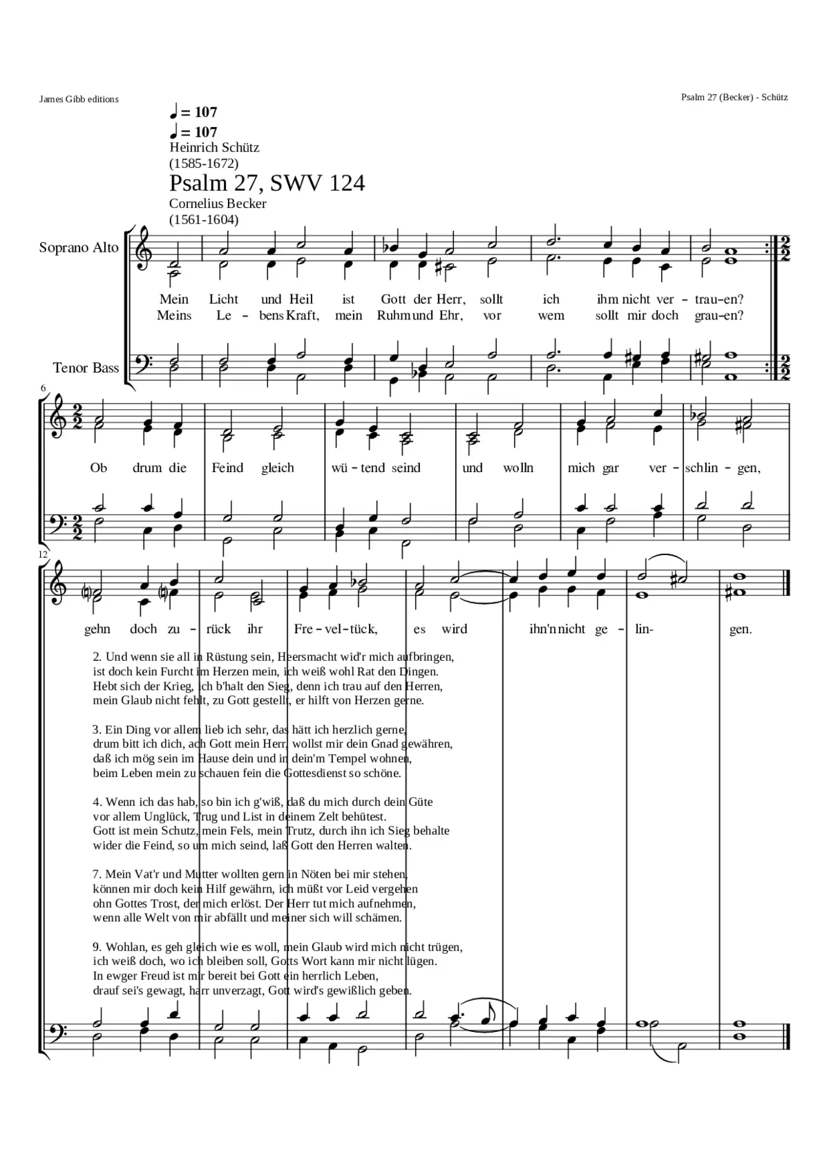 Mein Licht und Heil ist Gott der Herr SWV 124 - Page 1