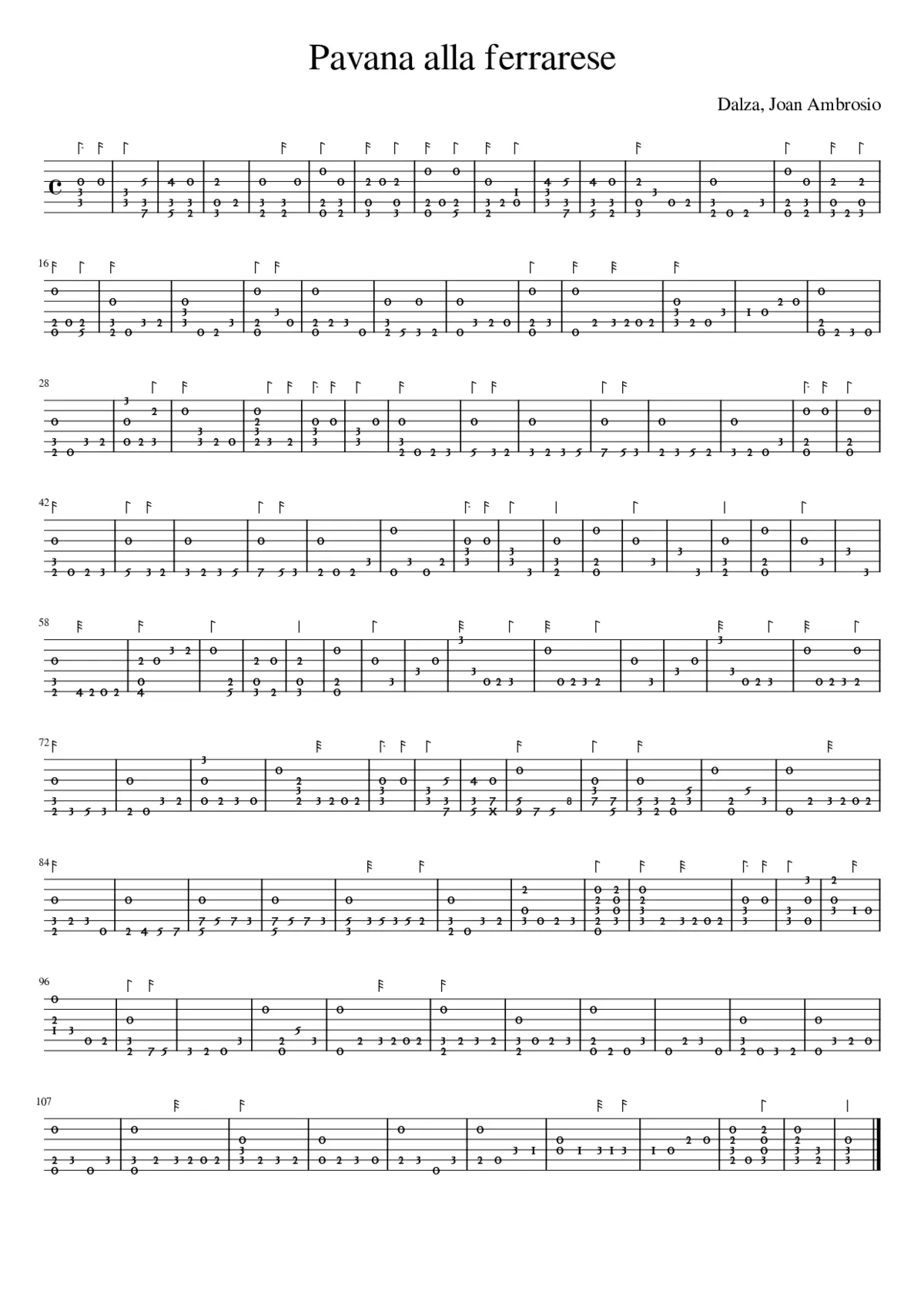 Pavana ala ferrarese II - Page 1