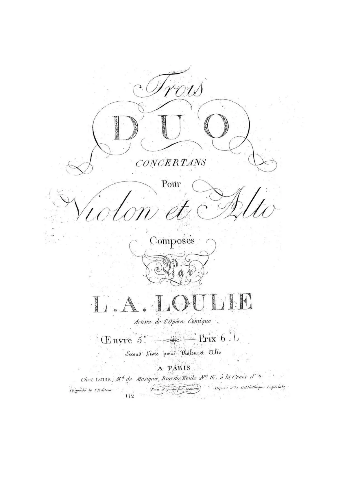 3 Concertant Duets for Violin and Viola, Op.5 - Page 1