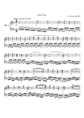 Die Schule der linken Hand Op.399 No.1 (The School of the Left Hand)