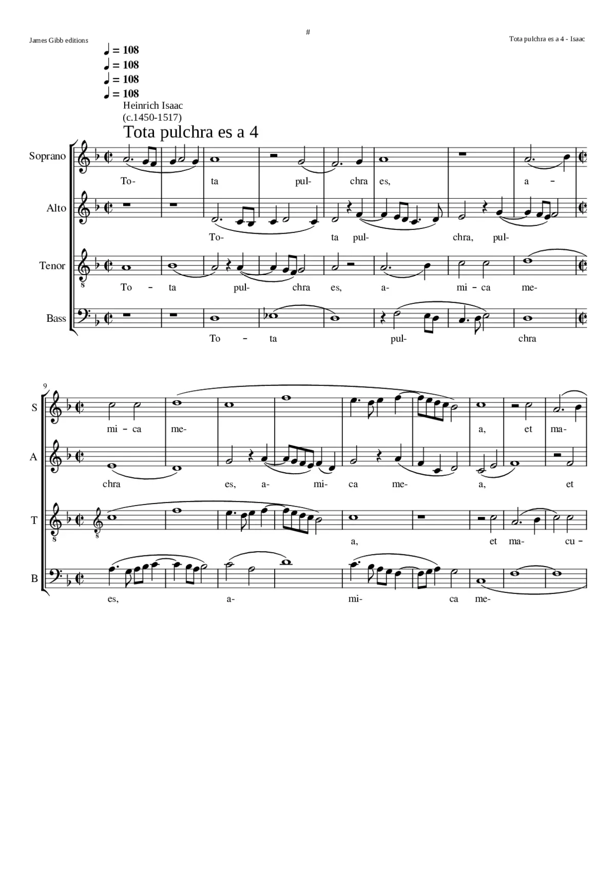 Tota pulchra a 4 - Page 1